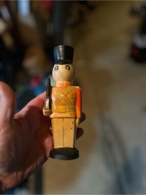 Vintage rubber squeak toy soldier